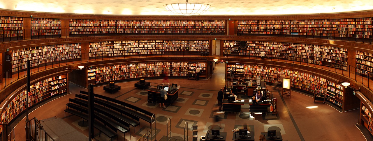 Students Take a look around college library